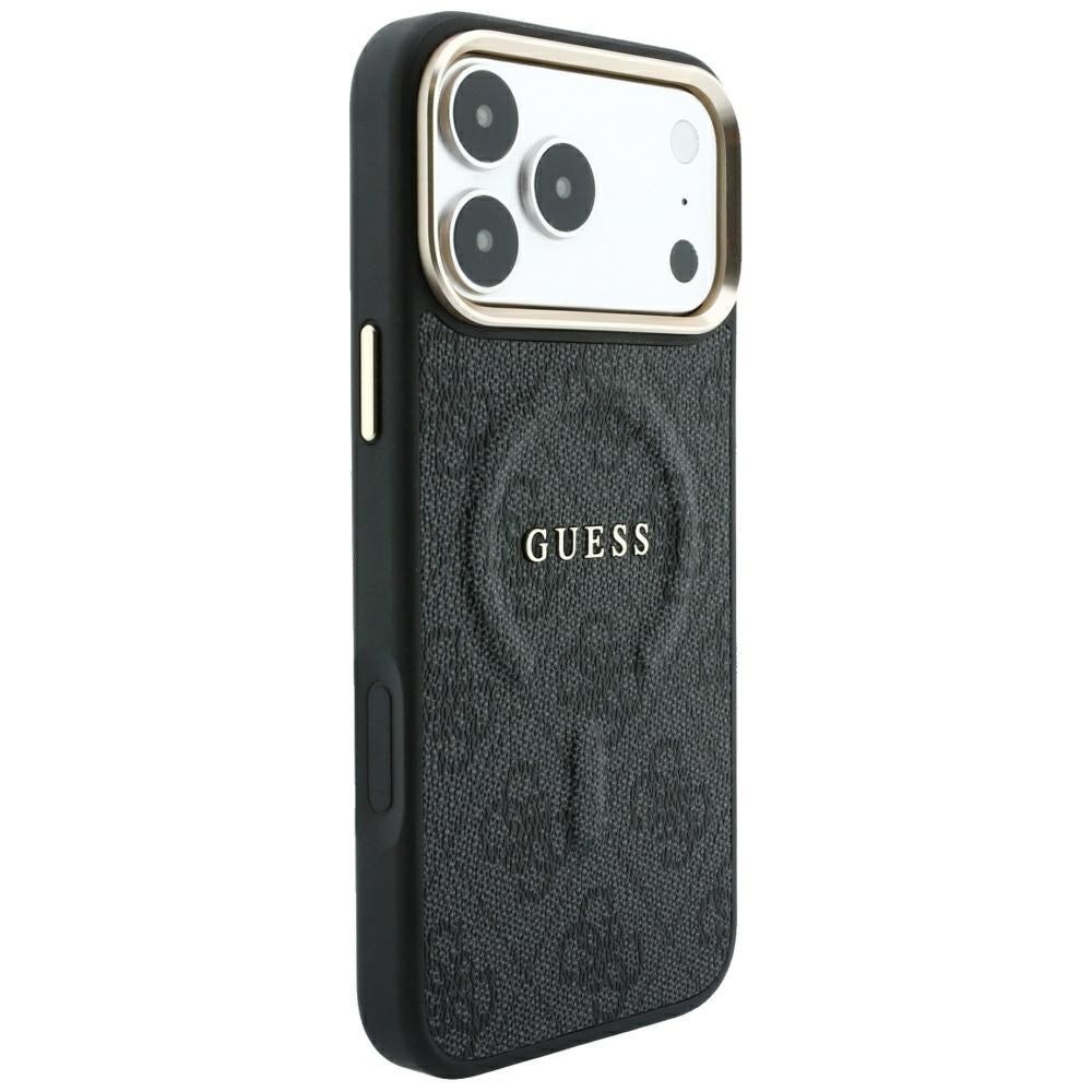 Capa Guess 4G Embossed Ring Classic Logo MagSafe - iPhone 17 Pro Max / 18 Pro Max - Preto