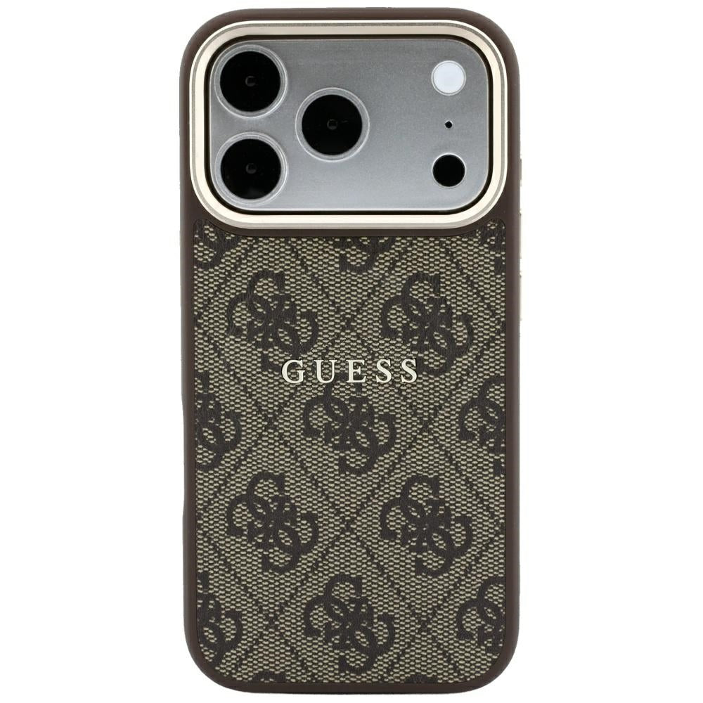 Capa Guess 4G Embossed Ring Classic Logo MagSafe - iPhone 17 Pro / 18 Pro - Castanho