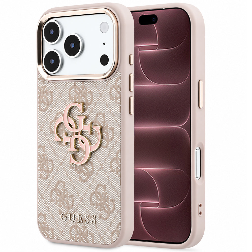 Capa Guess Hardcase 4G Big Resin Logo - iPhone 17 Pro Max / 18 Pro Max - Rosa