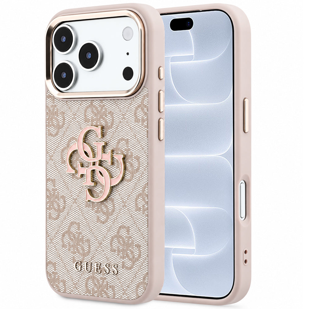 Capa Guess Hardcase 4G Big Resin Logo - iPhone 17 Pro / 18 Pro - Rosa
