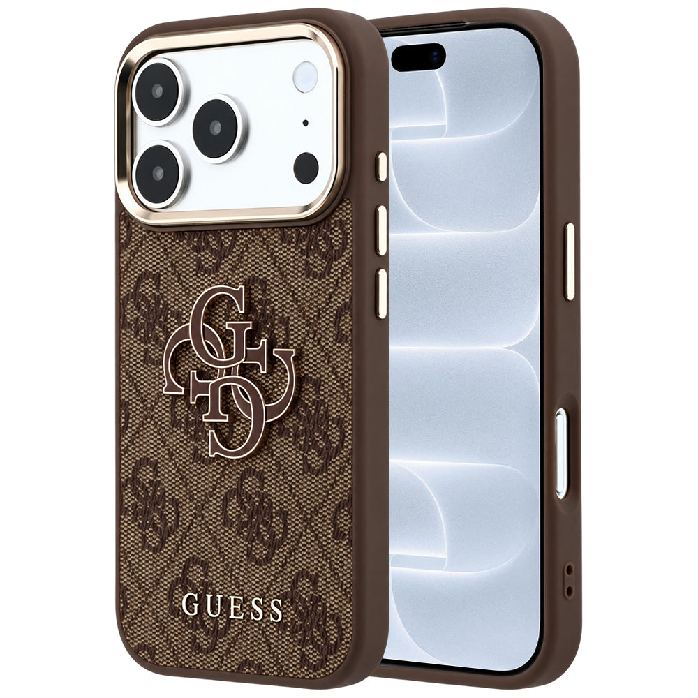 Capa Guess Hardcase 4G Big Resin Logo - iPhone 17 Pro / 18 Pro - Castanho