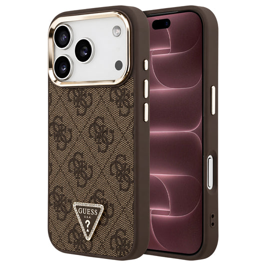 Capa Guess Hardcase 4G Triangle Logo MagSafe - iPhone 17 Pro Max / 18 Pro Max - Castanho