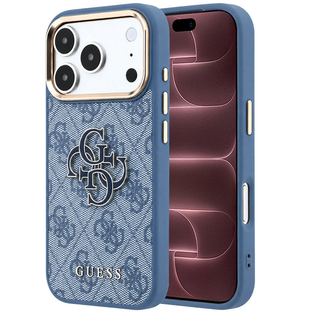 Capa Guess Hardcase 4G Big Resin Logo - iPhone 17 Pro Max / 18 Pro Max - Azul