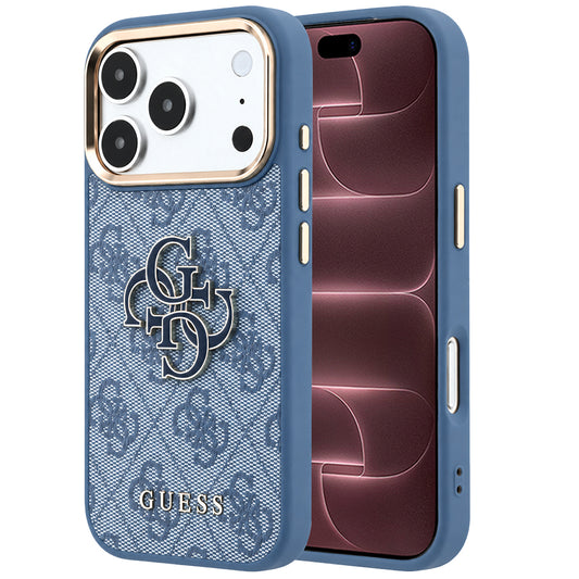 Capa Guess Hardcase 4G Big Resin Logo - iPhone 17 Pro Max / 18 Pro Max - Azul