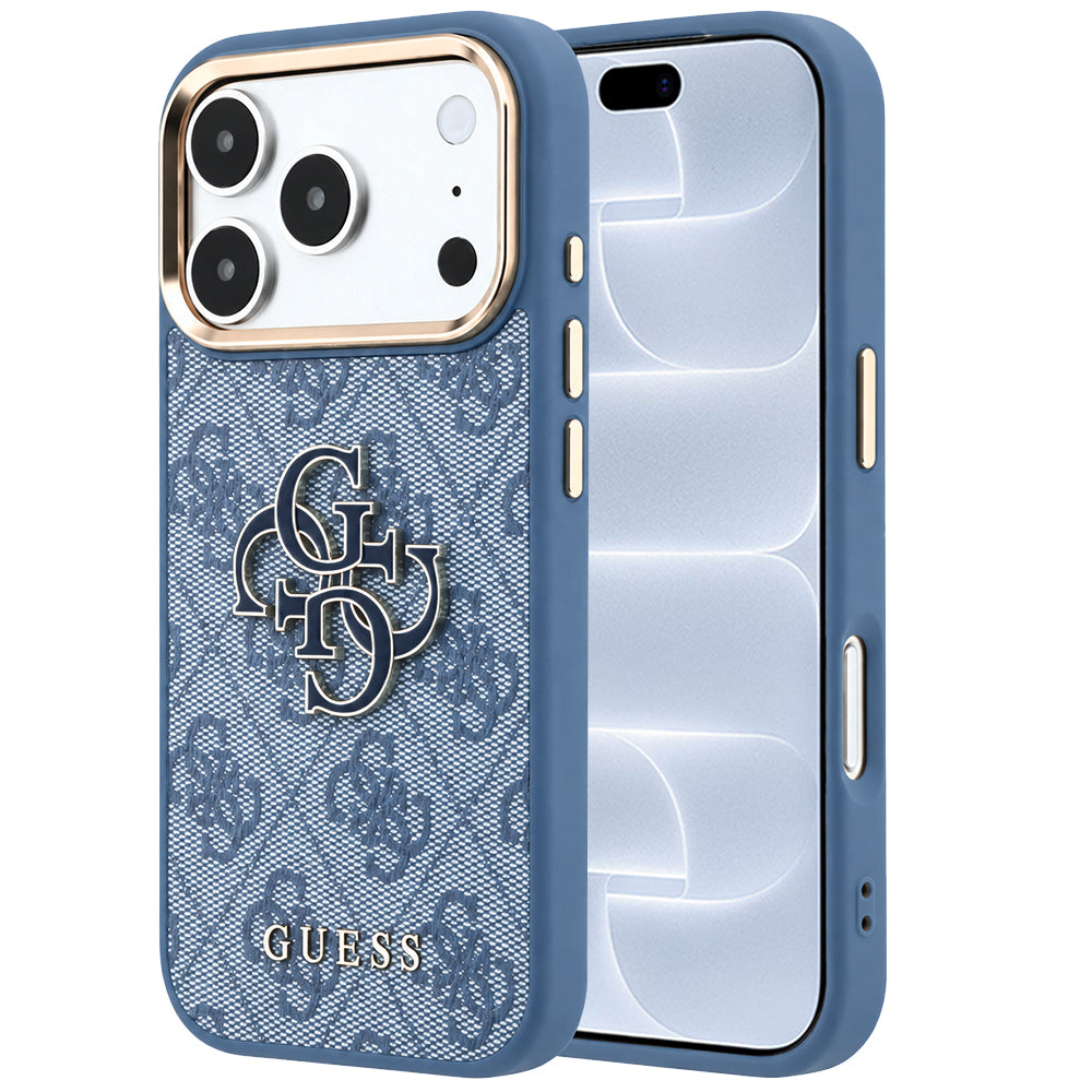 Capa Guess Hardcase 4G Big Resin Logo - iPhone 17 Pro / 18 Pro - Azul