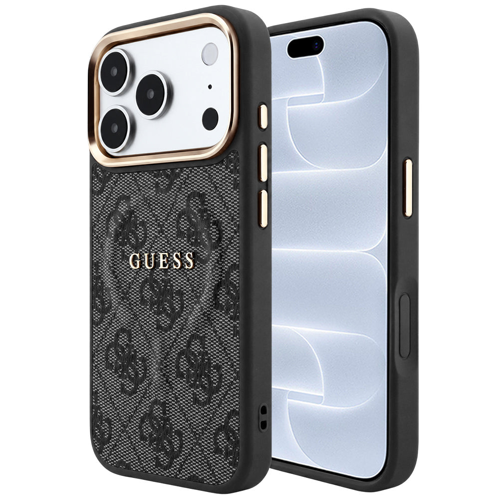 Capa Guess 4G Embossed Classic MagSafe - iPhone 17 Pro / 18 Pro - Preto