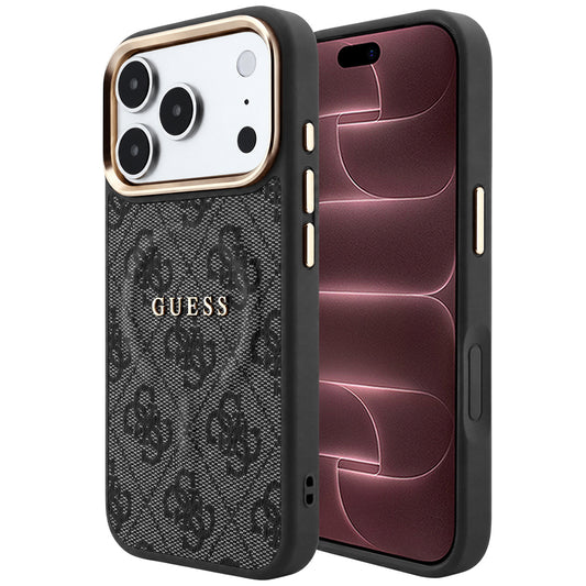Capa Guess 4G Embossed Classic MagSafe - iPhone 17 Pro Max / 18 Pro Max - Preto