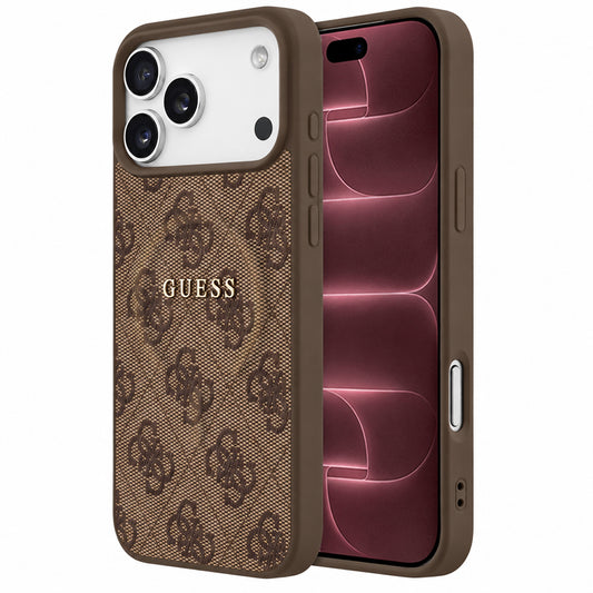 Capa Guess 4G Embossed Ring Classic Logo MagSafe - iPhone 17 Pro Max / 18 Pro Max - Castanho