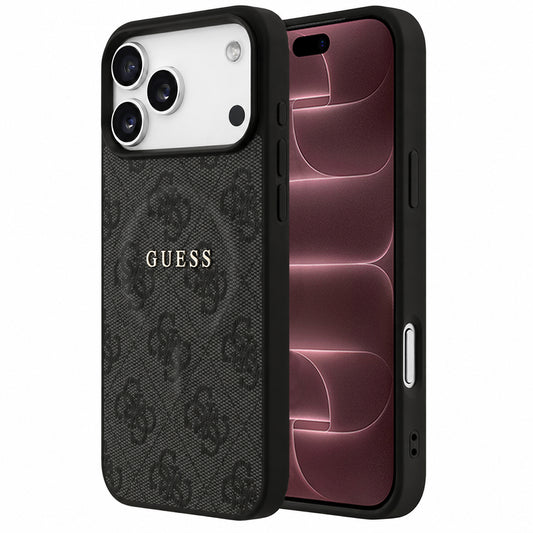 Capa Guess 4G Embossed Ring Classic Logo MagSafe - iPhone 17 Pro Max / 18 Pro Max - Preto
