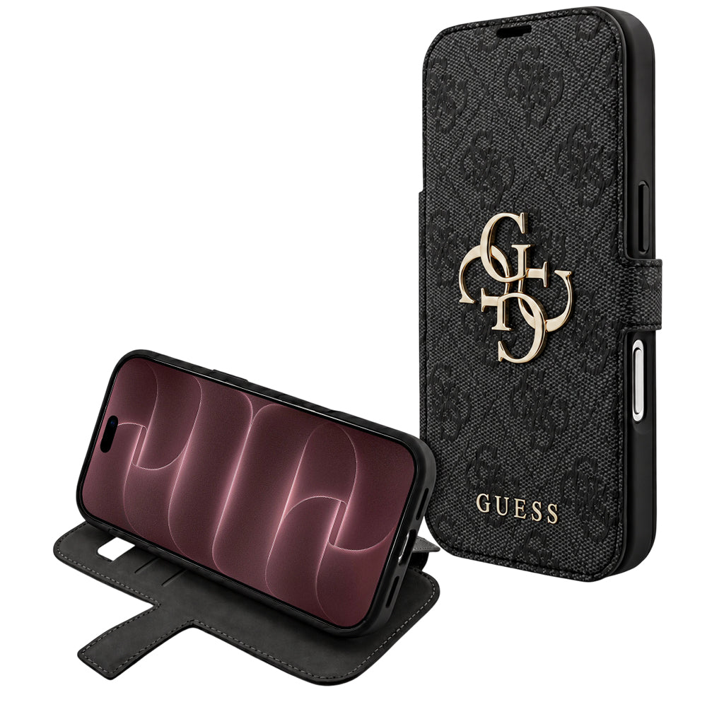 Capa Guess Book 4G Metal Logo - iPhone 17 Pro Max / 18 Pro Max - Preto