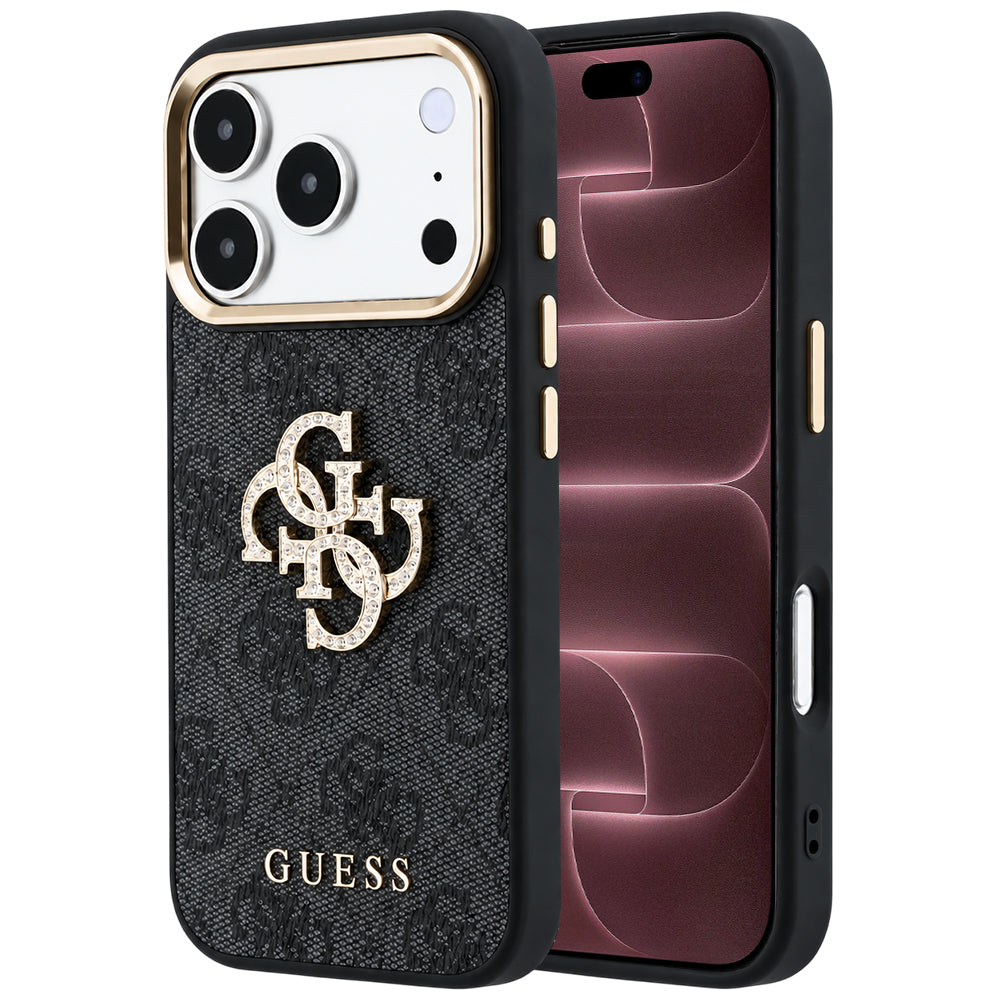 Capa Guess Hardcase 4G Big Strass Logo - iPhone 17 Pro Max / 18 Pro Max - Preto