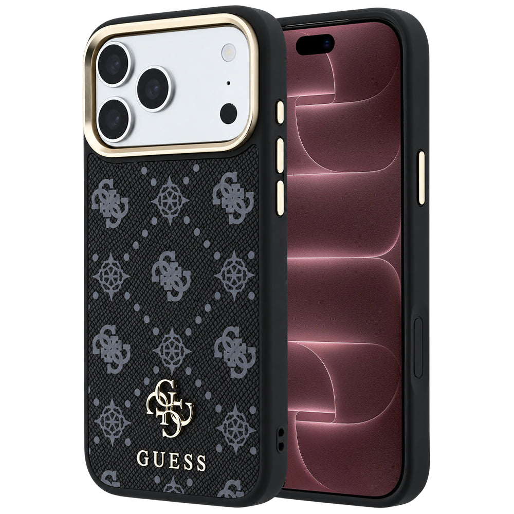 Capa Guess Peony 4G Small Logo MagSafe - iPhone 17 Pro Max / 18 Pro Max - Preto