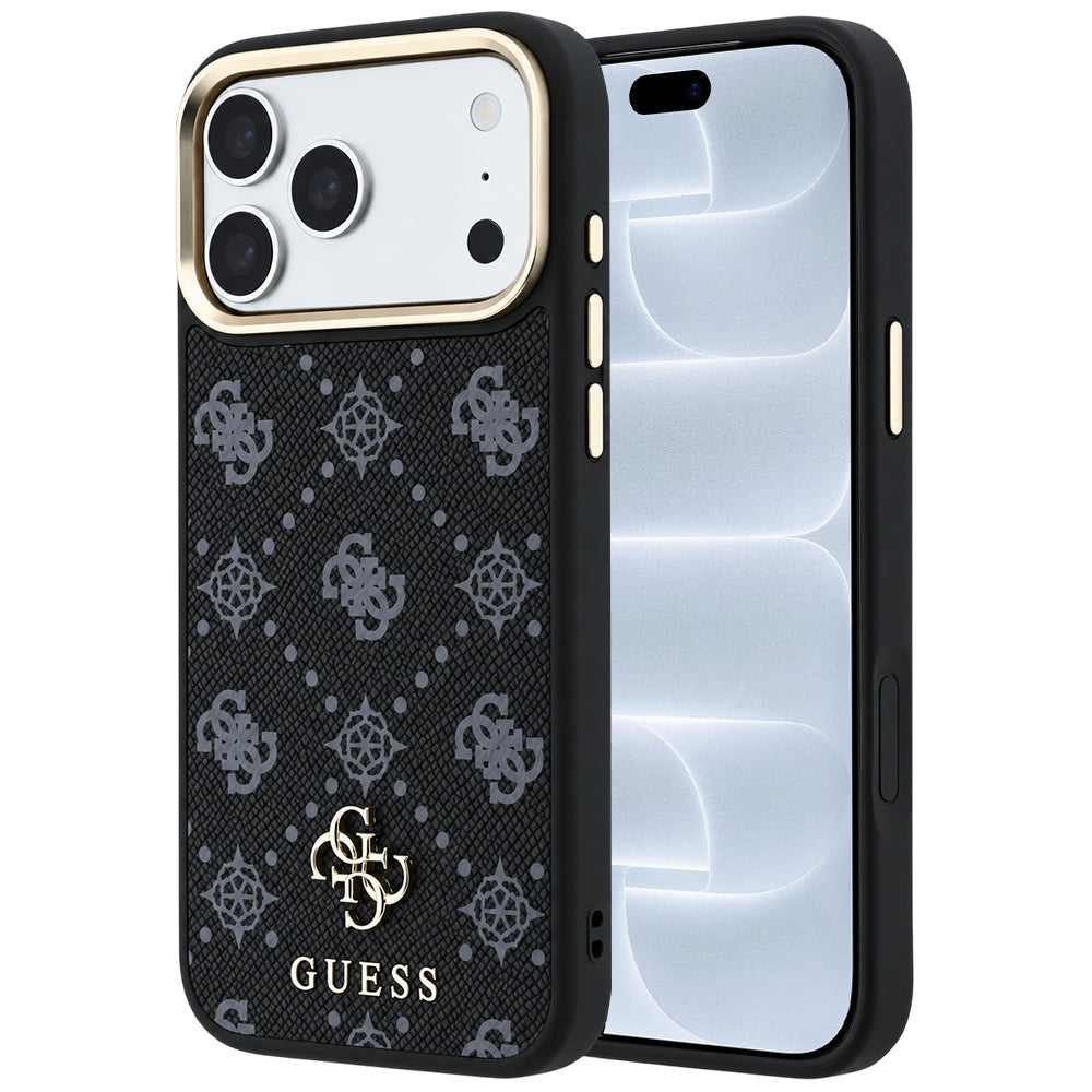 Capa Guess Peony 4G Small Logo MagSafe - iPhone 17 Pro / 18 Pro - Preto