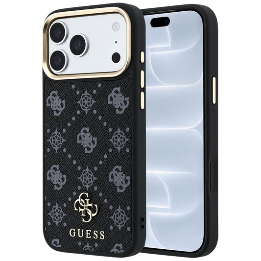 Capa Guess Peony 4G Small Logo MagSafe - iPhone 17 Pro / 18 Pro - Preto
