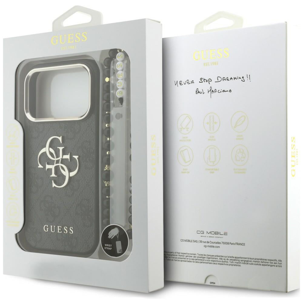 Capa Guess Hardcase 4G Classic Logo with Strap - iPhone 17 Pro Max / 18 Pro Max - Preto