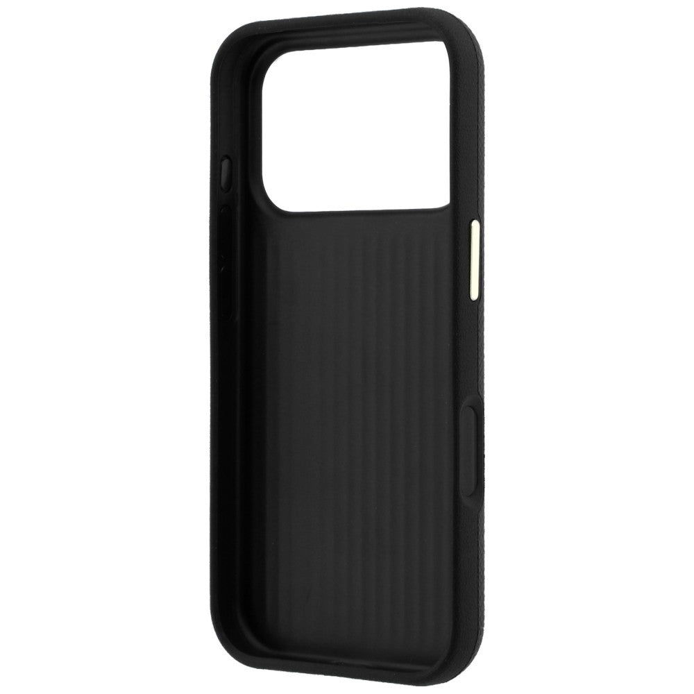 Capa Guess Grained Leather and Big Resin Logo - iPhone 17 Pro Max / 18 Pro Max - Preto
