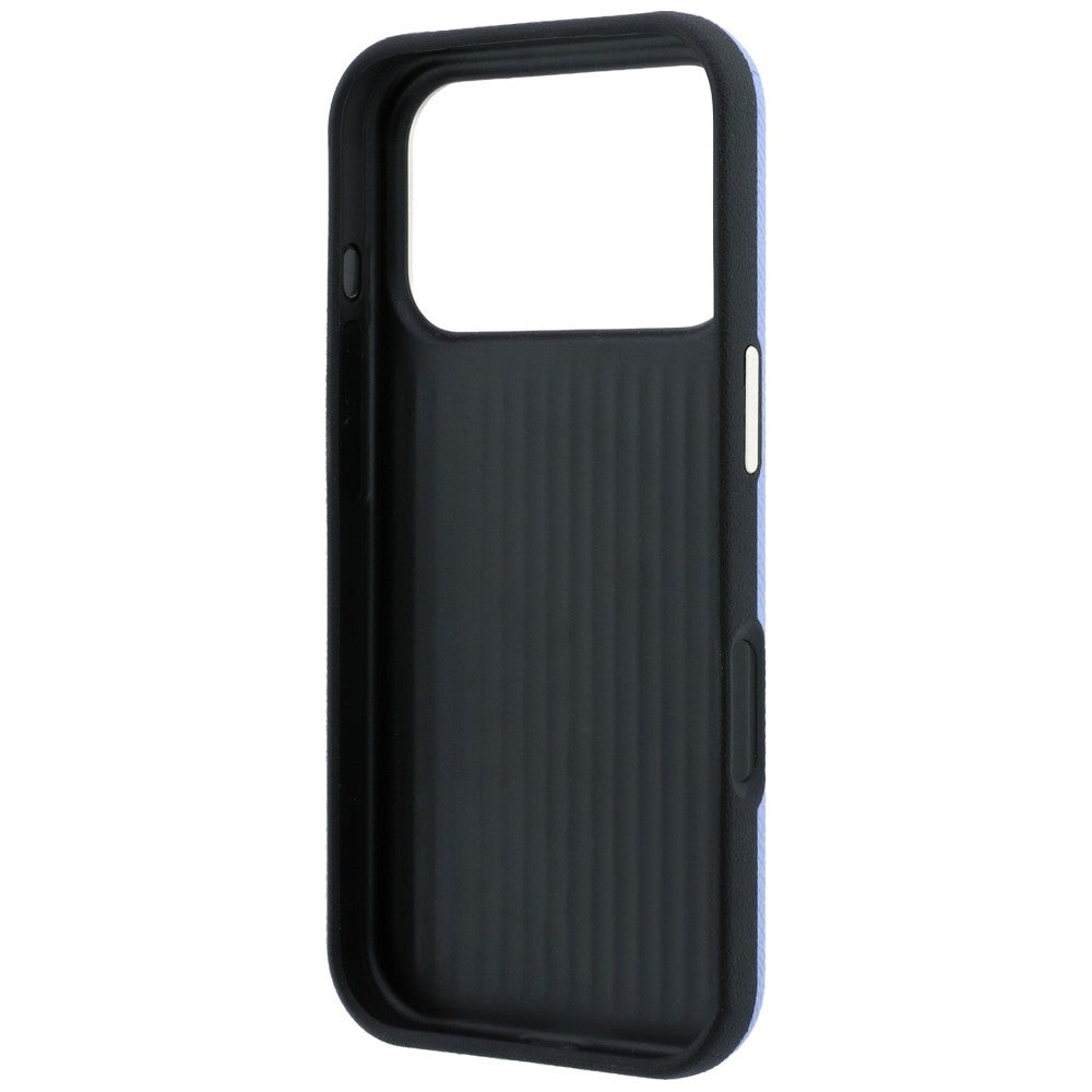 Capa Guess Grained Leather and Big Resin Logo - iPhone 17 Pro / 18 Pro - Azul-claro