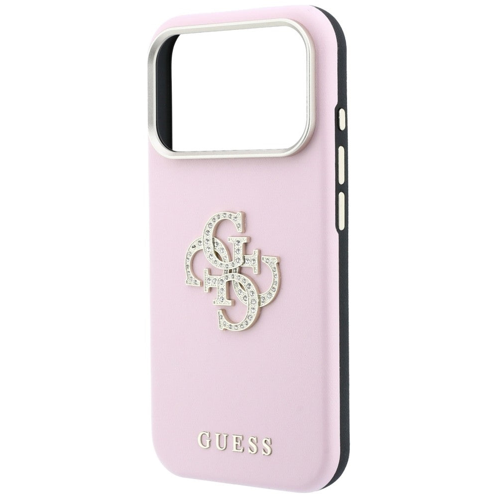 Capa Guess Smooth Big Strass Logo - iPhone 17 Pro / 18 Pro - Rosa
