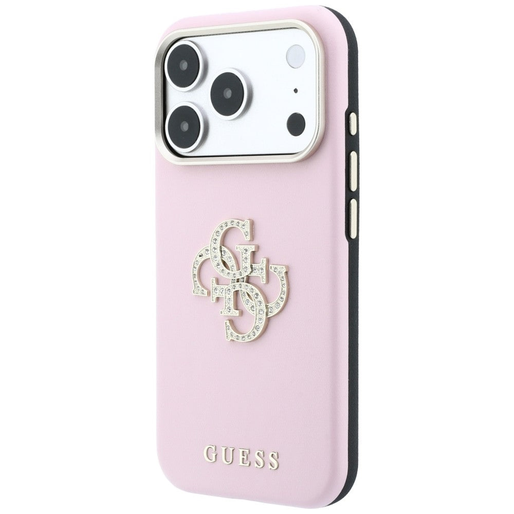 Capa Guess Smooth Big Strass Logo - iPhone 17 Pro Max / 18 Pro Max - Rosa