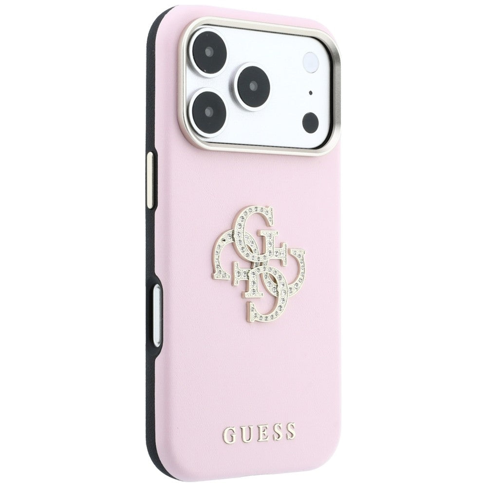 Capa Guess Smooth Big Strass Logo - iPhone 17 Pro Max / 18 Pro Max - Rosa