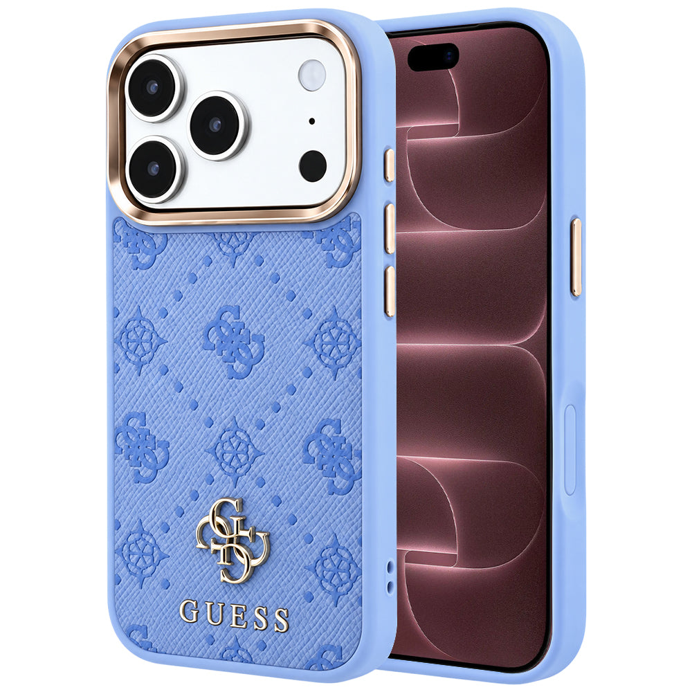 Capa Guess Peony 4G Small Logo MagSafe - iPhone 17 Pro Max / 18 Pro Max - Azul-claro