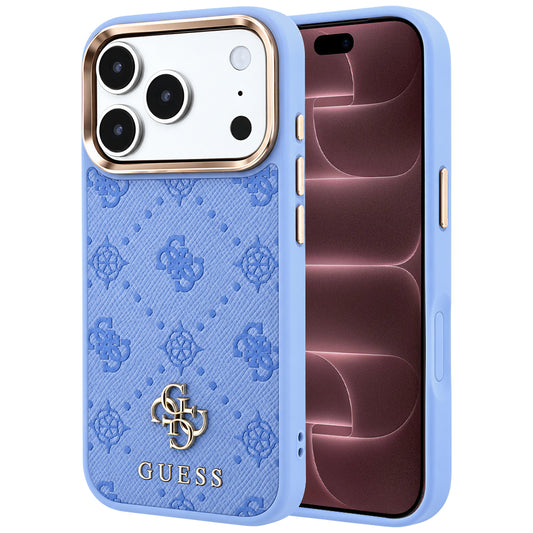 Capa Guess Peony 4G Small Logo MagSafe - iPhone 17 Pro Max / 18 Pro Max - Azul-claro