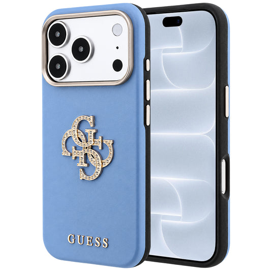 Capa Guess Smooth Big Strass Logo - iPhone 17 Pro / 18 Pro - Azul-claro