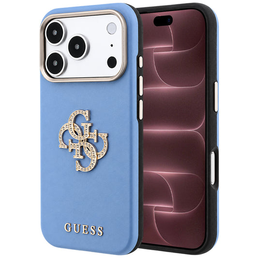 Capa Guess Smooth Big Strass Logo - iPhone 17 Pro Max / 18 Pro Max - Azul-claro
