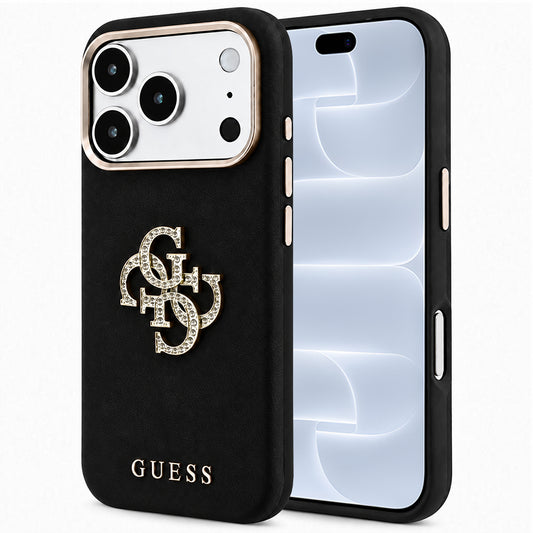 Capa Guess Smooth Big Strass Logo - iPhone 17 Pro / 18 Pro - Preto