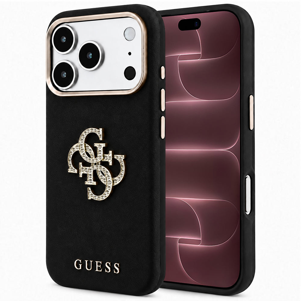 Capa Guess Smooth Big Strass Logo - iPhone 17 Pro Max / 18 Pro Max - Preto