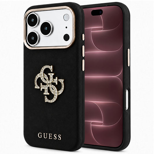 Capa Guess Smooth Big Strass Logo - iPhone 17 Pro Max / 18 Pro Max - Preto