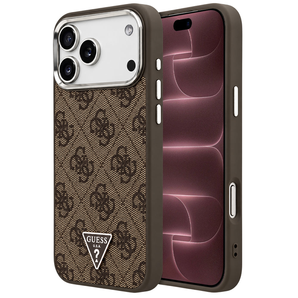 Capa Guess Hardcase 4G Triangle Logo MagSafe - iPhone 17 Pro Max / 18 Pro Max - Castanho