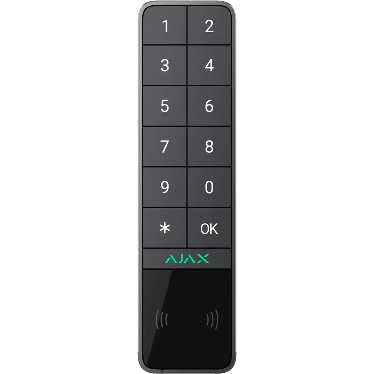 Leitor de controlo de acesso c/ PIN + RFID + Bluetooth + cartão Ajax - teclado retroiluminado - IP66