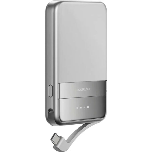 EcoFlow EF-RAPID5000-EU - Powerbank c/ carregamento Qi Wireless magnétigo (MagSafe) 5000mAh USB-C PD 30W - prateado
