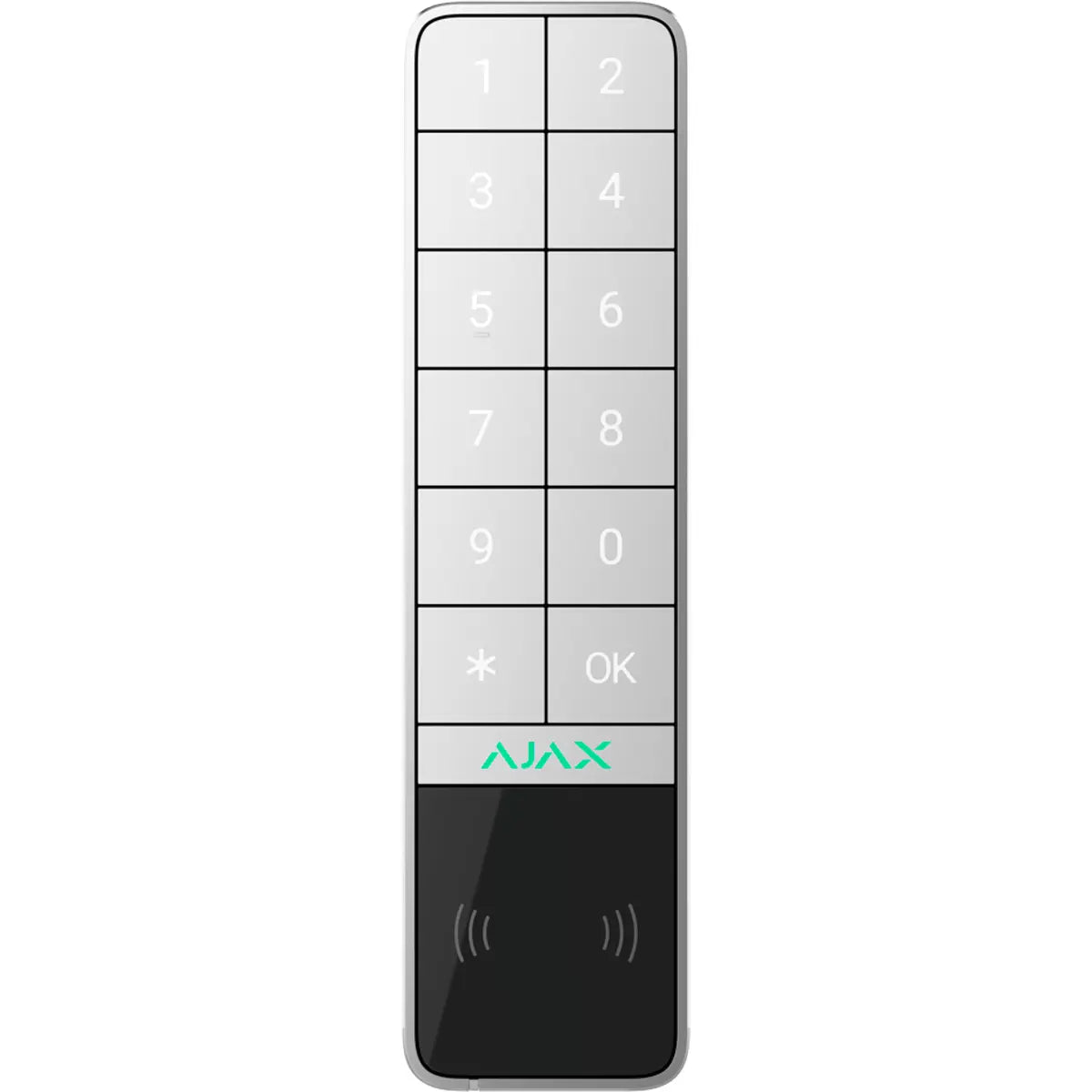 Leitor de controlo de acesso c/ PIN + RFID + Bluetooth + cartão Ajax - teclado retroiluminado - IP66 / IK08