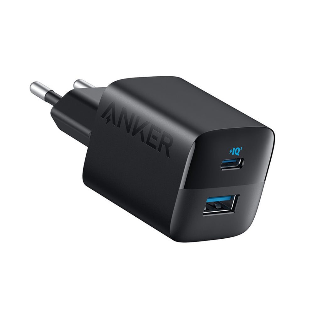 Anker 323 - Carregador de Parede USB-C + USB-A 33W, Carregamento Rápido - Preto