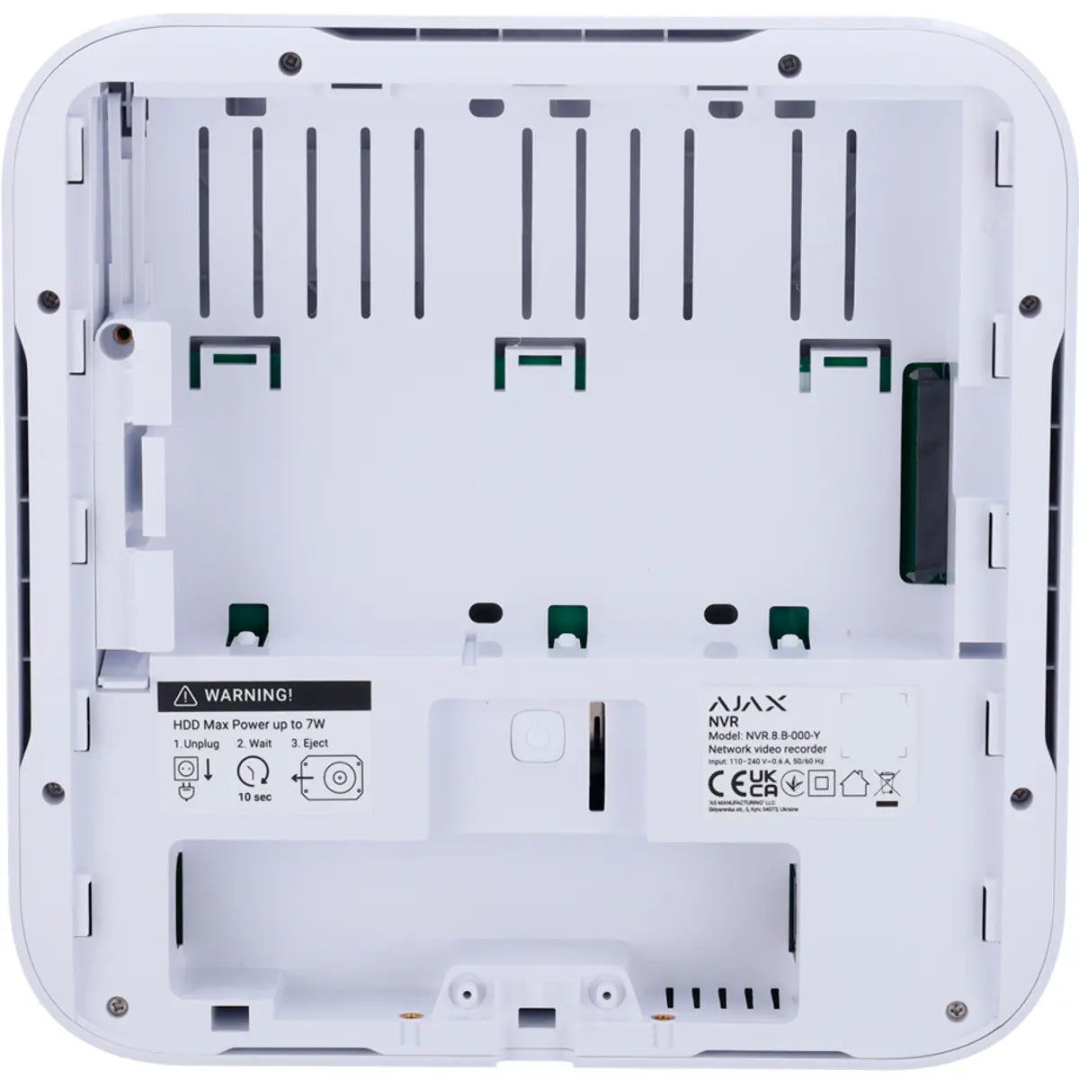 Gravador de Vídeo NVR p/ câmaras IP até 8Mpx - 8 canais - Branco
