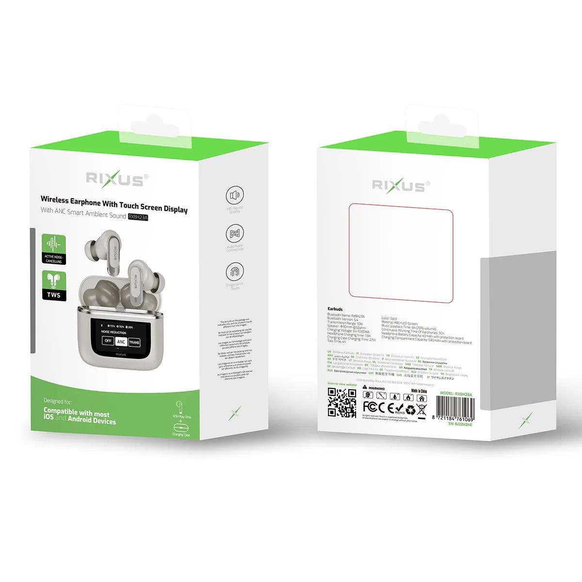 Auriculares sem Fio Rixus RXBH23A