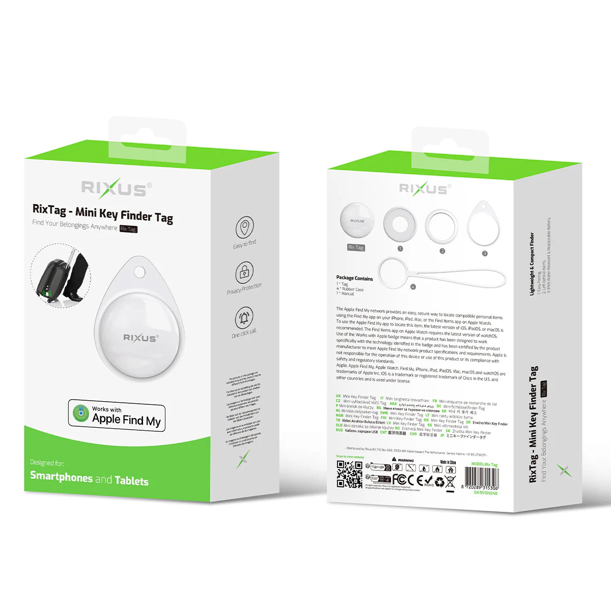 Rixus RixTag. Localizador Certificado Apple