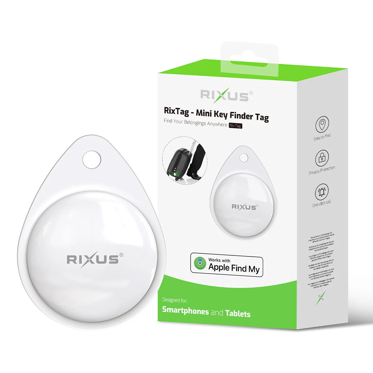 Rixus RixTag. Localizador Certificado Apple