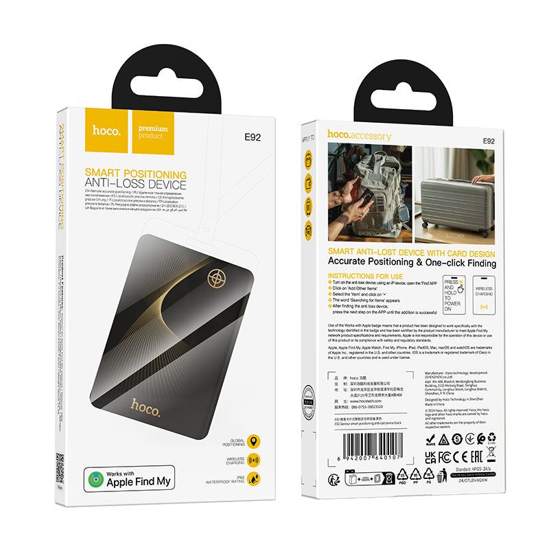 Hoco E92 Bluetooth tracker (iOS)