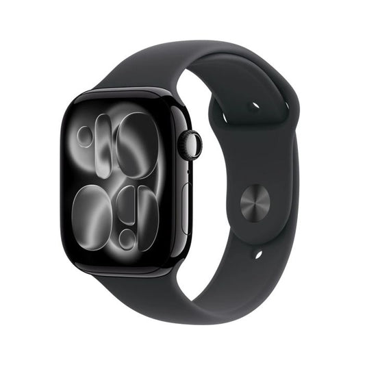 Apple Watch Series 11 (2025) – 46 mm GPS – Jet Black / Black Sport Band