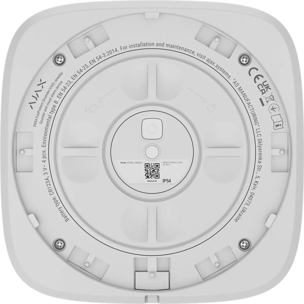 Sirene sem fios para alarme Ajax - IP54 Branco