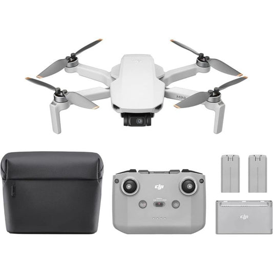 DJI Drone Mini 4K Fly More Combo com 720px 30 fps Camera + DJI RC-N1C Remote Controller, Light Gray