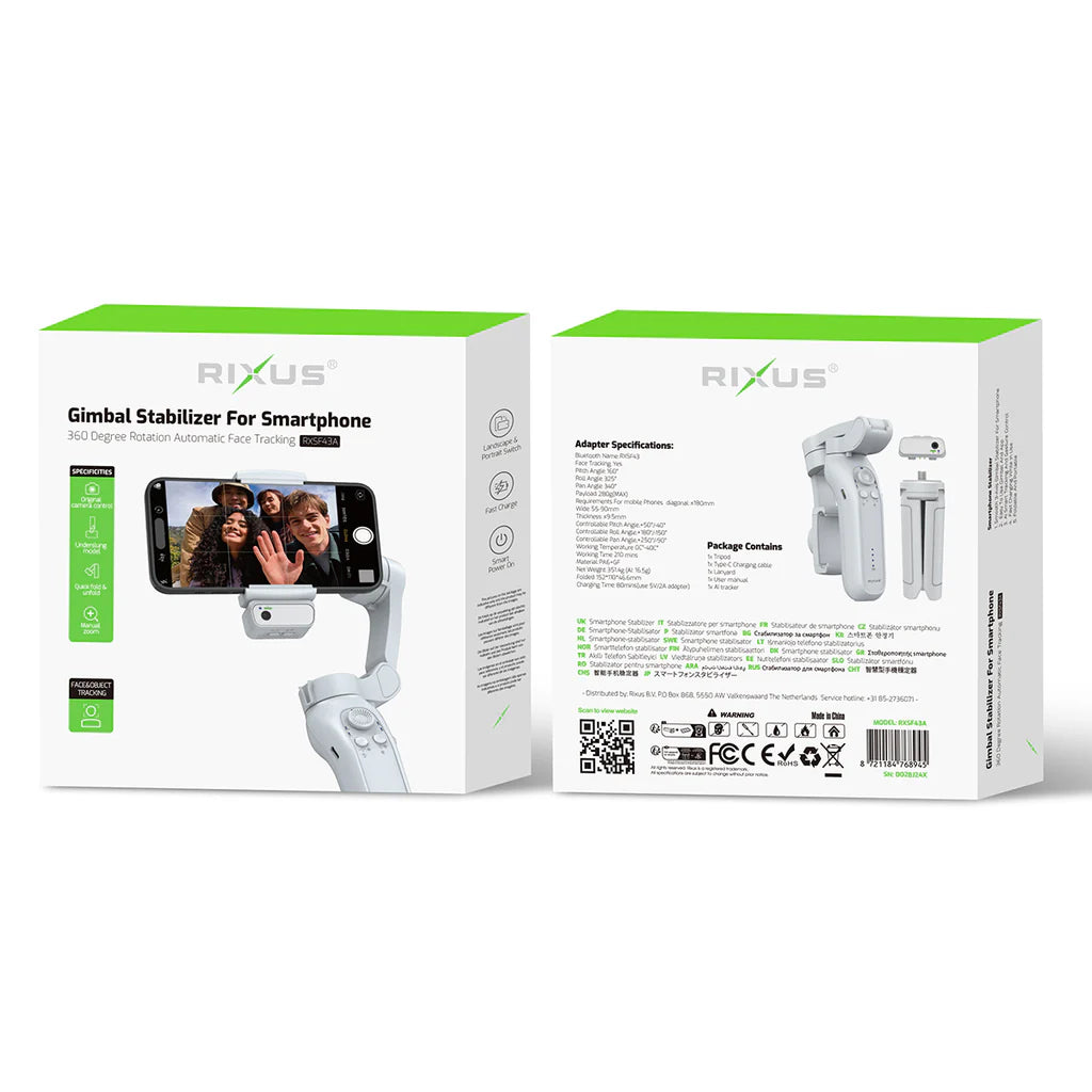 Rixus RXSF43A Smooth Steady Face AI Tracking